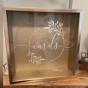 Gold wedding card box